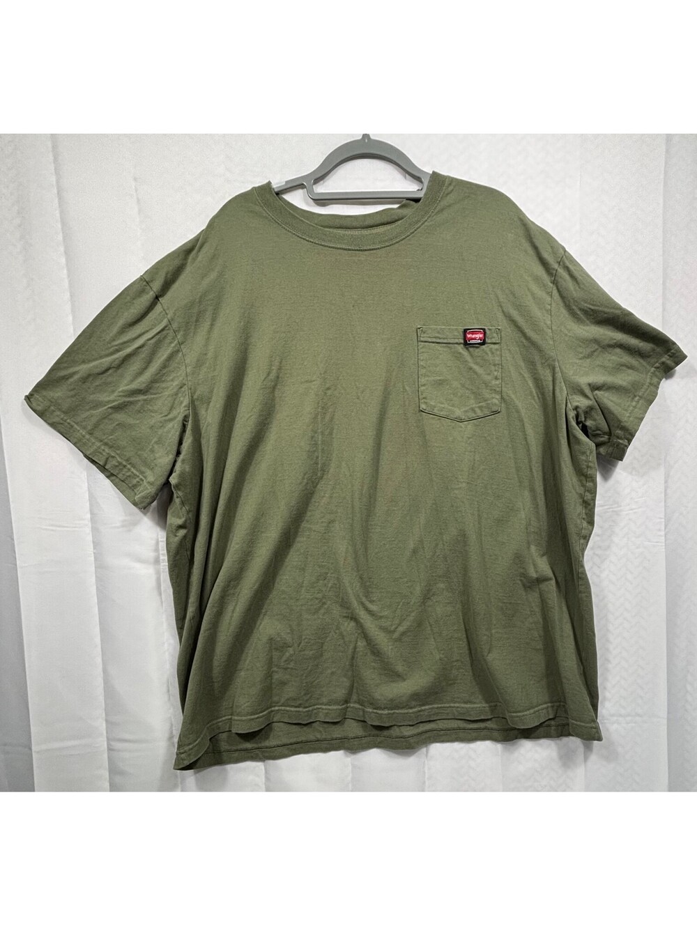 Wrangler Workwear Men's 4XL Olive Green Cotton T-Shirt Pocket Tee